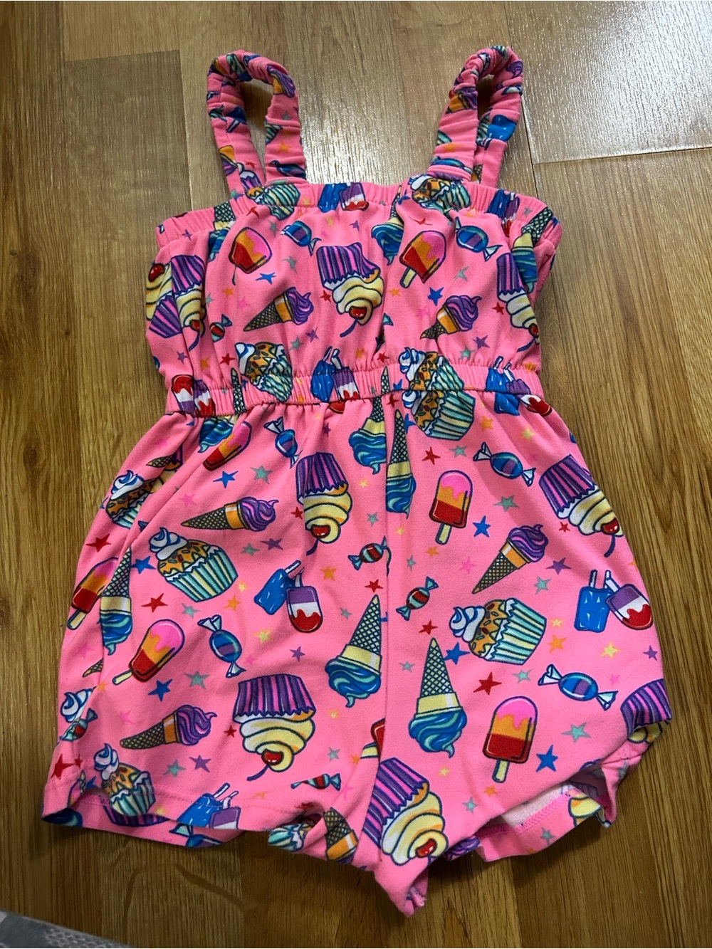 Kidgets Pink Ice Cream & Popsicle Print Romper